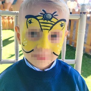 bee face painting