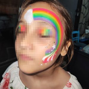 face painting rainbow