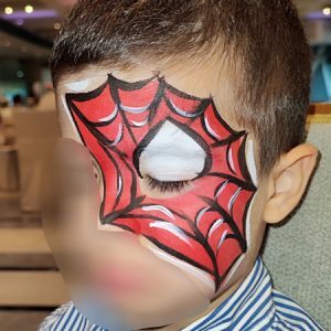 face painting spiderman