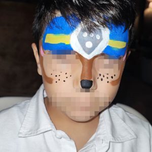paw patrol chase face painting
