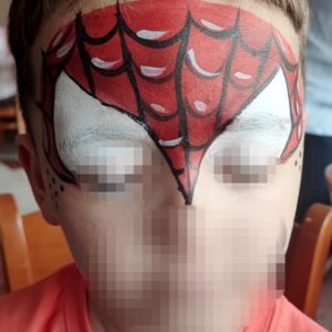 spiderman face painting