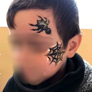 spiderman face painting